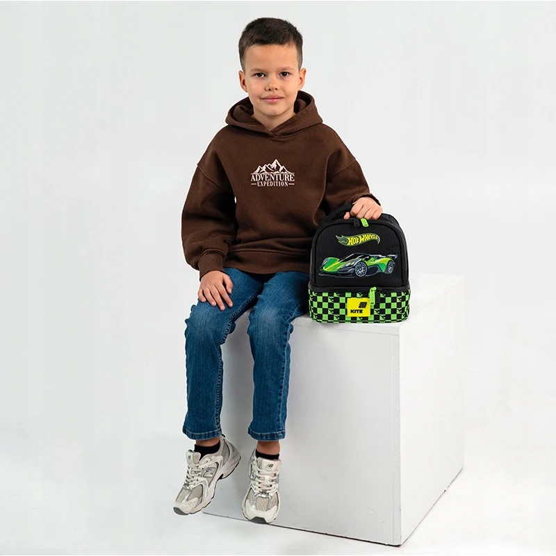 Torba termiczna Kite Hot Wheels dwukomorowa na lunchbox dla chłopca - Image 2