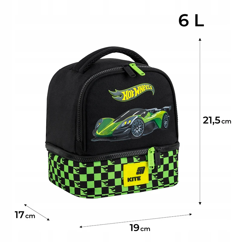 Torba termiczna Kite Hot Wheels dwukomorowa na lunchbox dla chłopca - Image 3