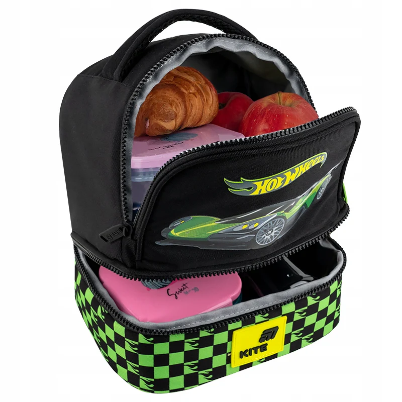 Torba termiczna Kite Hot Wheels dwukomorowa na lunchbox dla chłopca - Image 4