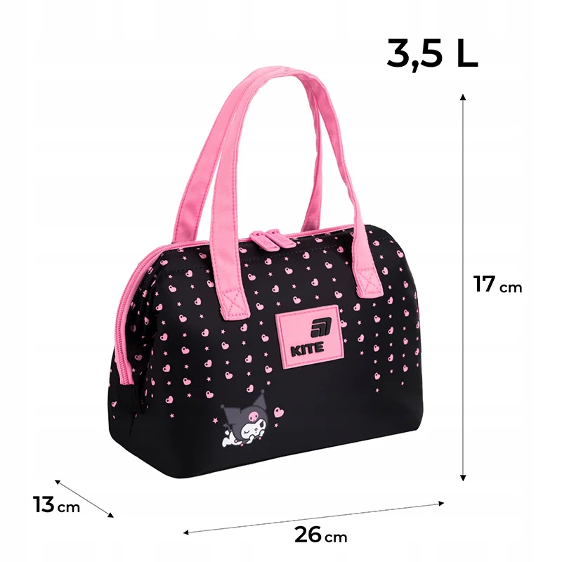 Torba termiczna Kite Kuromi czarna z rączkami na lunchbox dla dziewczynki - Image 3