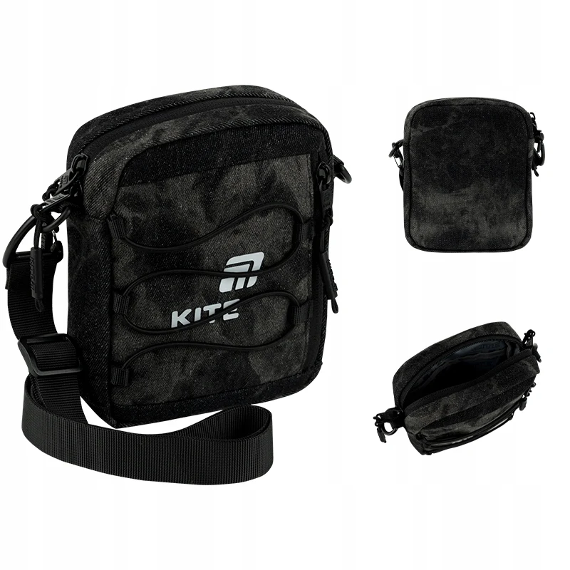 Torebka crossbody czarna jeansowa dla chłopców nerka saszetka Kite - Image 3