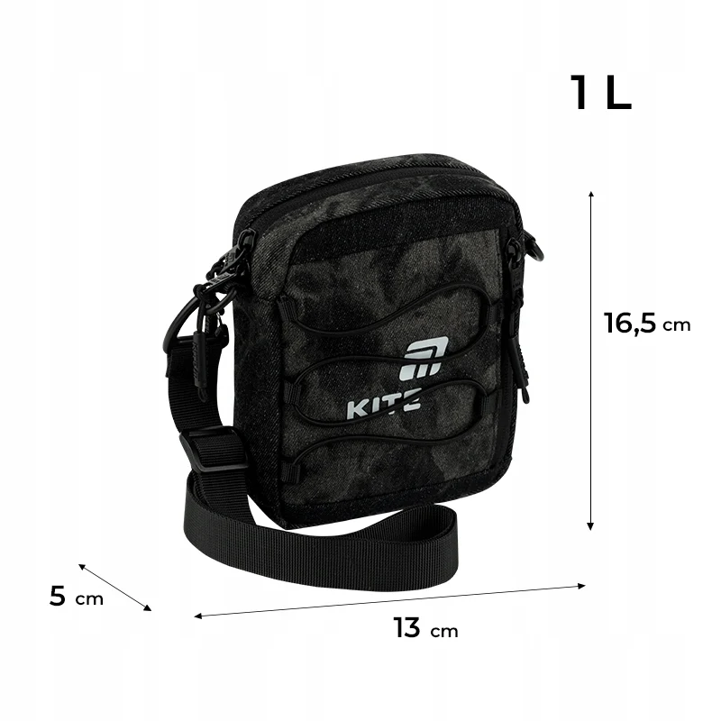 Torebka crossbody czarna jeansowa dla chłopców nerka saszetka Kite - Image 4
