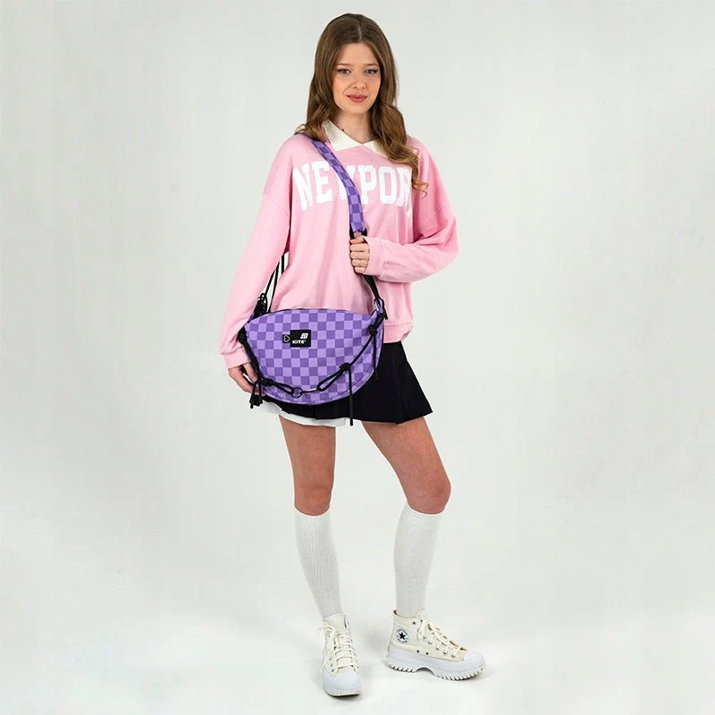 Torba na ramie crossbody młodzieżowa w kratkę Kite - Image 2