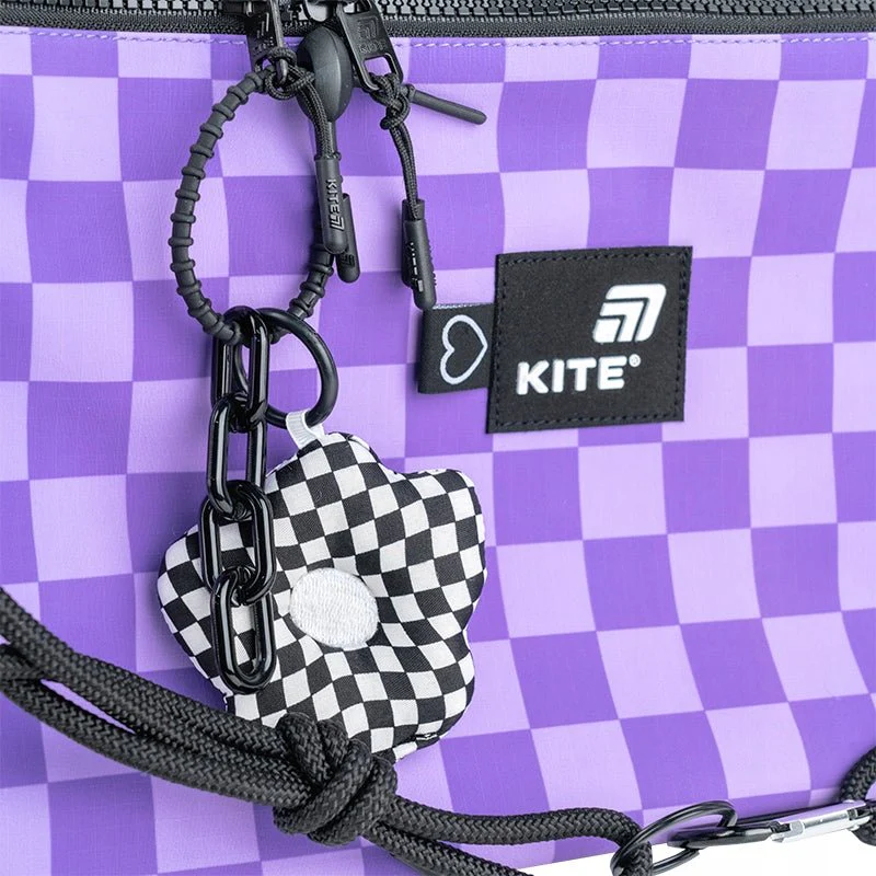 Torba na ramie crossbody młodzieżowa w kratkę Kite - Image 8