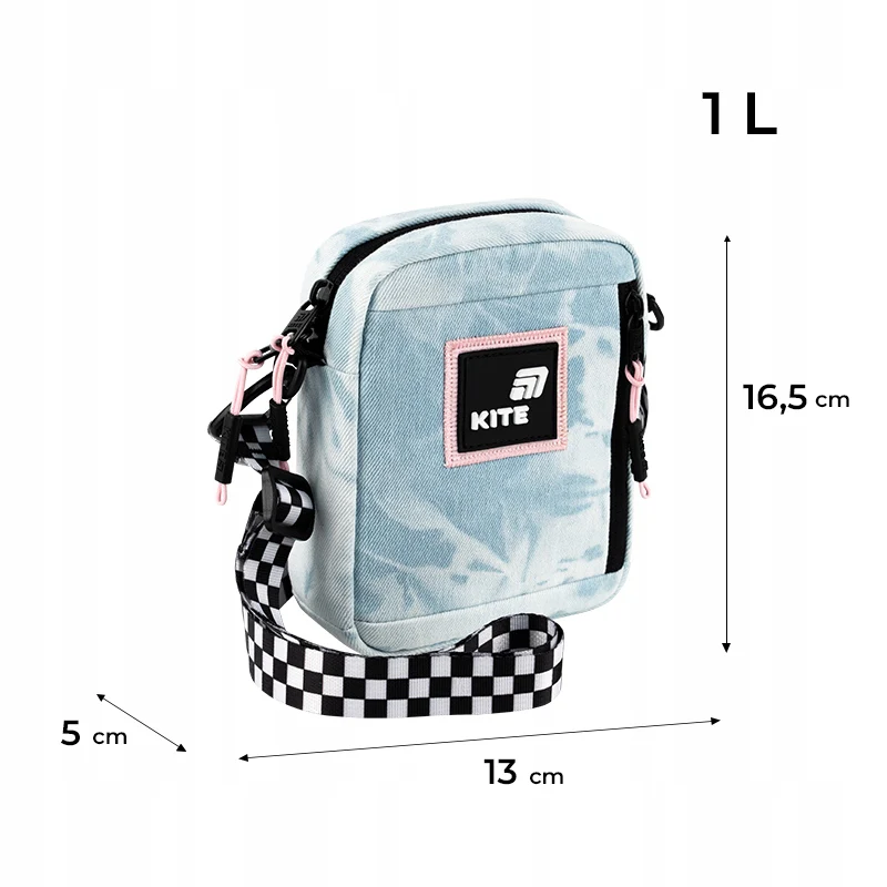 Torebka crossbody niebieska jeansowa dla dziewczynek nerka saszetka Kite - Image 4