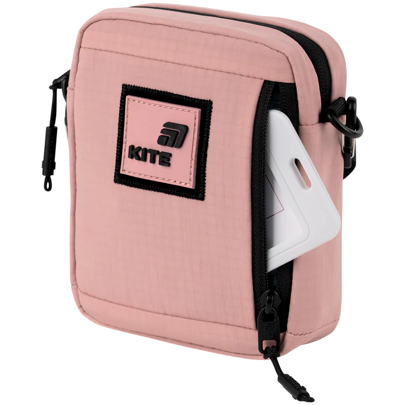 Torebka crossbody różowa dla dziewczynek nerka saszetka Kite z jeansu - Image 5