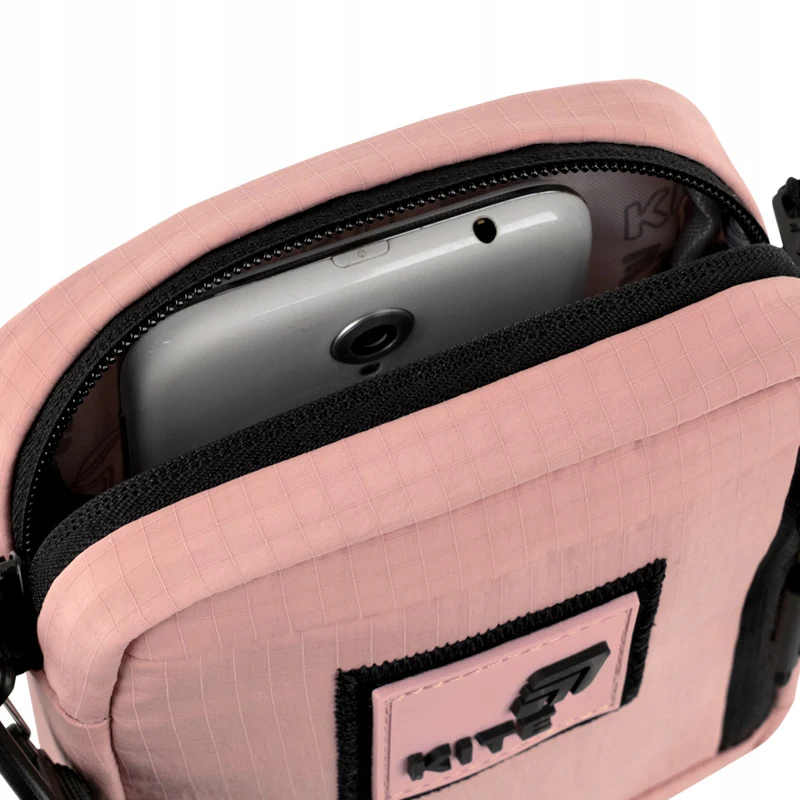 Torebka crossbody różowa dla dziewczynek nerka saszetka Kite z jeansu - Image 8