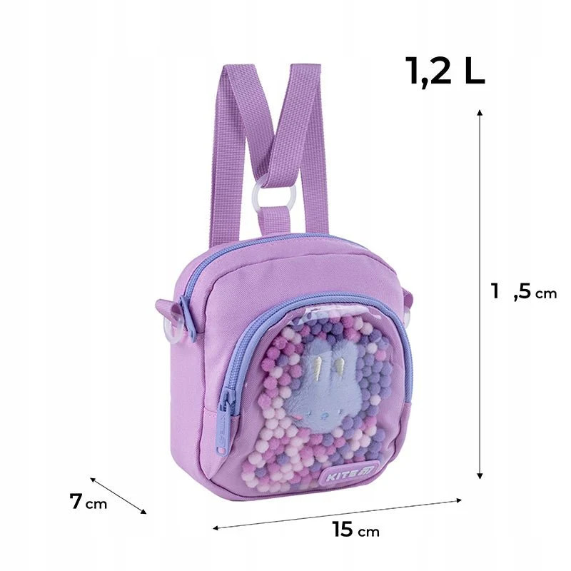 Torebka plecak dla dziewczynek z kulkami Kite Kids Cuty - Image 5