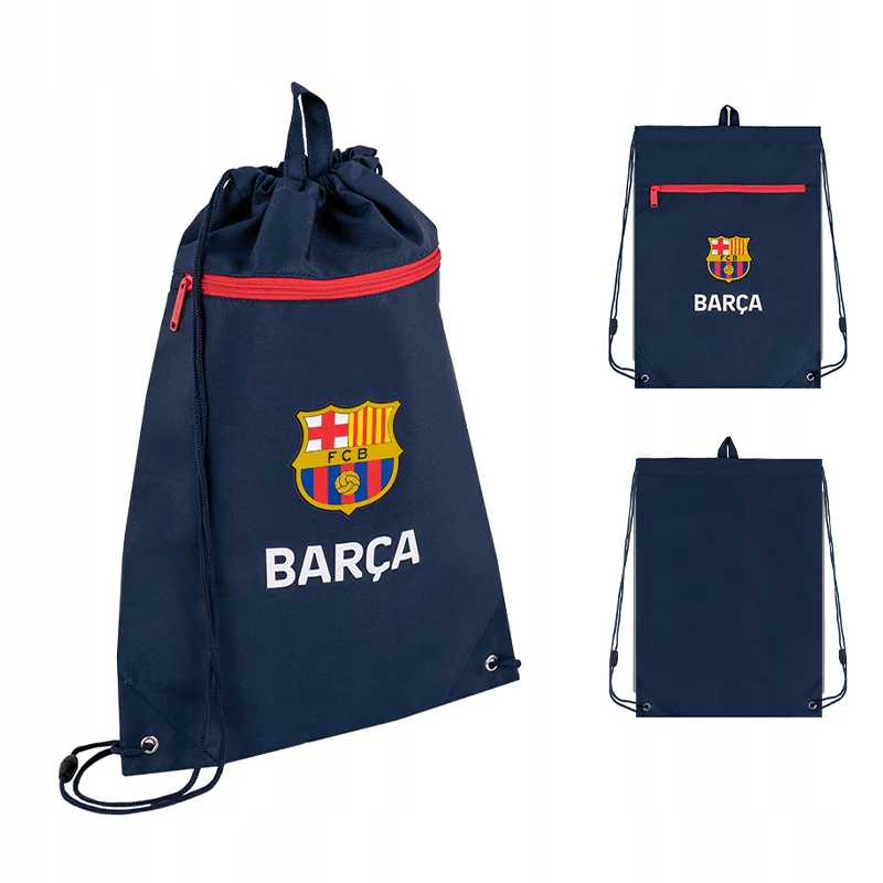 Worek na obuwie Kite FC Barcelona dla chłopca granatowy z kieszenią na zamek - Image 2