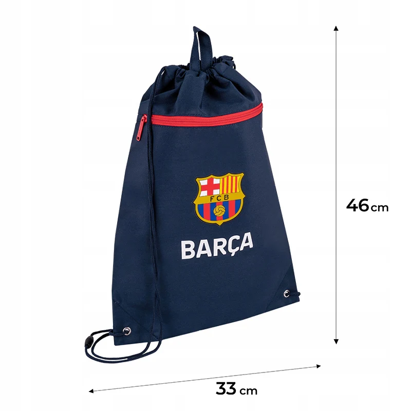 Worek na obuwie Kite FC Barcelona dla chłopca granatowy z kieszenią na zamek - Image 3