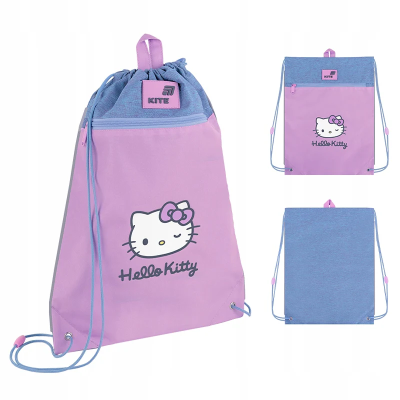 Worek na obuwie Kite Hello Kitty dla dziewczynki z dodatkową kieszenią na zamek - Image 2