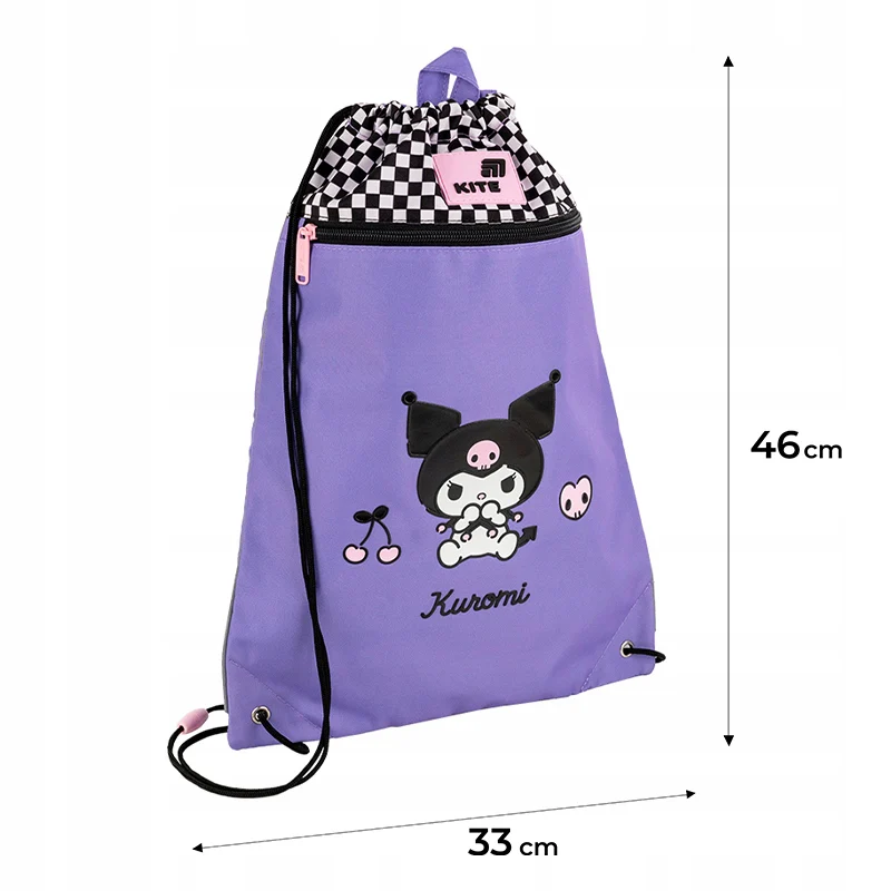 Worek na buty Kite Kuromi z dodatkową kieszenią na zamek dla dziewczynki - Image 3