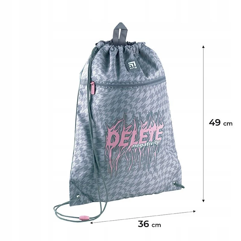Worek na buty dla dziewczynki szary - Image 4