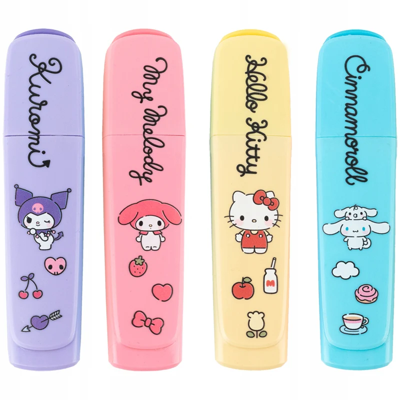 Markery pisaki pastelowe kolory zakreślacze dla dziewczyn Hello Kitty Kite