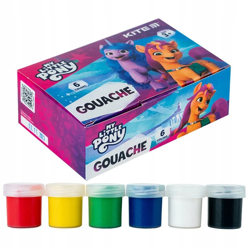 Zestaw farb gwaszowych do szkoły 6 sztuk My Little Pony